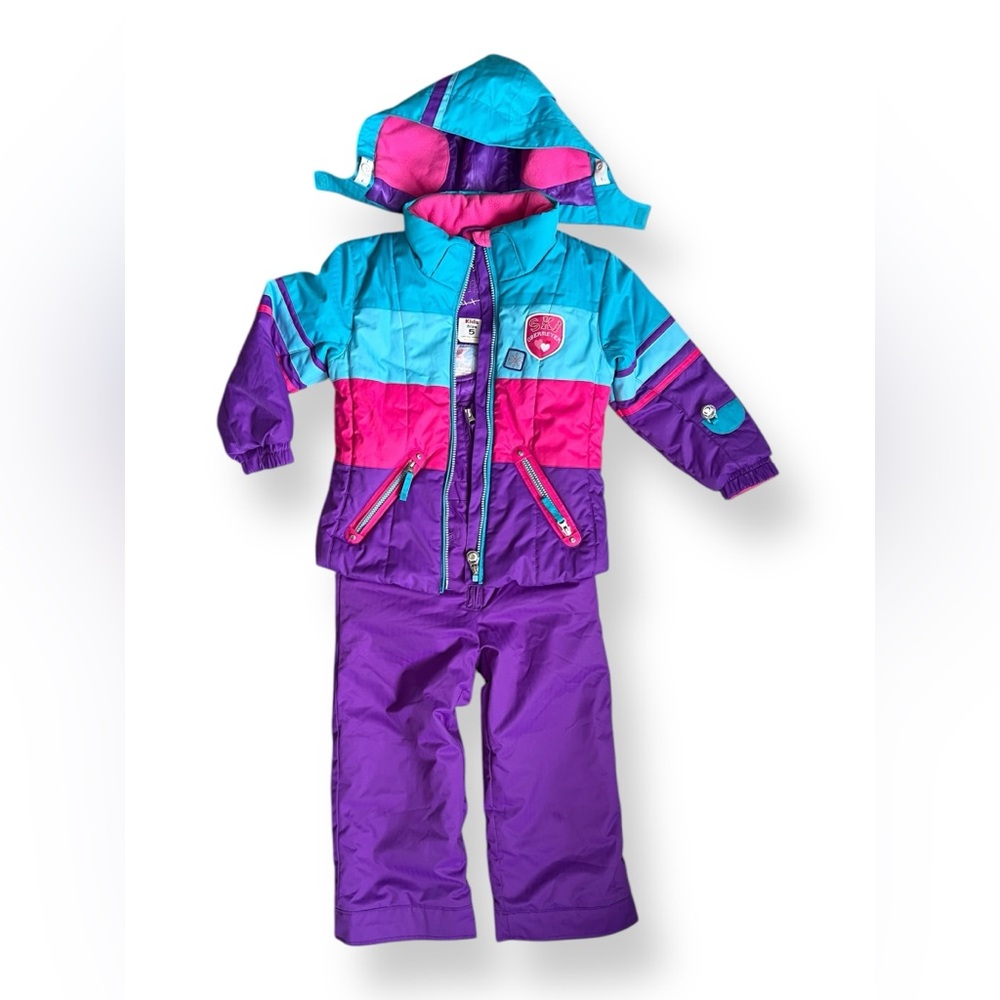 Obermeyer girls ski set size 5 overalls jacket